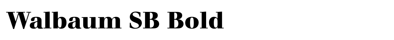 Walbaum SB Bold